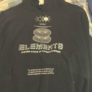 This is a black hoodie, size large